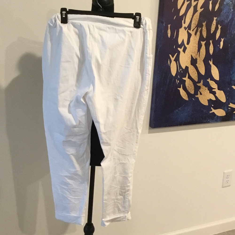 White Drawstring Pants - image 2